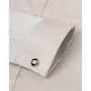 imageJVER Mens French Cuff Dress Shirts Regular Fit Long Sleeve Spread Collar Metal CufflinkLight Khaki