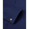 imageJVER Mens French Cuff Dress Shirts Regular Fit Long Sleeve Spread Collar Metal CufflinkNavy Blue