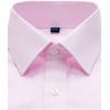 imageJVER Mens French Cuff Dress Shirts Regular Fit Long Sleeve Spread Collar Metal CufflinkPink