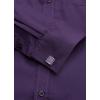 imageJVER Mens French Cuff Dress Shirts Regular Fit Long Sleeve Spread Collar Metal CufflinkPurple