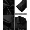 imageJVER Mens Silk Satin Long Sleeve Dress Shirts Shiny Casual Button Down Shirt Luxury Party Prom ShirtsBlack
