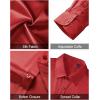 imageJVER Mens Silk Satin Long Sleeve Dress Shirts Shiny Casual Button Down Shirt Luxury Party Prom ShirtsRed