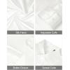 imageJVER Mens Silk Satin Long Sleeve Dress Shirts Shiny Casual Button Down Shirt Luxury Party Prom ShirtsWhite