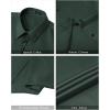 imageJVER Womens Button Down Shirts Stretch Wrinkle Free Formal Short Sleeve Dress Shirt Summer Work Blouses Business Casual TopsArmy Green
