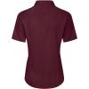 imageJVER Womens Button Down Shirts Stretch Wrinkle Free Formal Short Sleeve Dress Shirt Summer Work Blouses Business Casual TopsBurgundy