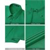 imageJVER Womens Button Down Shirts Stretch Wrinkle Free Formal Short Sleeve Dress Shirt Summer Work Blouses Business Casual TopsDark Green