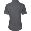 imageJVER Womens Button Down Shirts Stretch Wrinkle Free Formal Short Sleeve Dress Shirt Summer Work Blouses Business Casual TopsDark Grey
