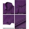 imageJVER Womens Button Down Shirts Stretch Wrinkle Free Formal Short Sleeve Dress Shirt Summer Work Blouses Business Casual TopsDark Purple