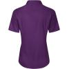 imageJVER Womens Button Down Shirts Stretch Wrinkle Free Formal Short Sleeve Dress Shirt Summer Work Blouses Business Casual TopsDark Purple