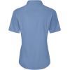 imageJVER Womens Button Down Shirts Stretch Wrinkle Free Formal Short Sleeve Dress Shirt Summer Work Blouses Business Casual TopsGrey Blue