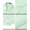 imageJVER Womens Button Down Shirts Stretch Wrinkle Free Formal Short Sleeve Dress Shirt Summer Work Blouses Business Casual TopsLight Green