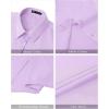 imageJVER Womens Button Down Shirts Stretch Wrinkle Free Formal Short Sleeve Dress Shirt Summer Work Blouses Business Casual TopsLight Purple