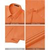 imageJVER Womens Button Down Shirts Stretch Wrinkle Free Formal Short Sleeve Dress Shirt Summer Work Blouses Business Casual TopsOrange