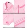 imageJVER Womens Button Down Shirts Stretch Wrinkle Free Formal Short Sleeve Dress Shirt Summer Work Blouses Business Casual TopsPink