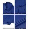 imageJVER Womens Button Down Shirts Stretch Wrinkle Free Formal Short Sleeve Dress Shirt Summer Work Blouses Business Casual TopsRoyal Blue