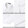 imageJVER Womens Button Down Shirts Stretch Wrinkle Free Formal Short Sleeve Dress Shirt Summer Work Blouses Business Casual TopsWhite