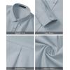 imageJVER Womens Oversized Button Down Shirts Casual Long Sleeve Lightweight Breathable Solid Cotton Blouse Office Dress ShirtAiry Blue