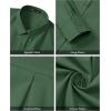 imageJVER Womens Oversized Button Down Shirts Casual Long Sleeve Lightweight Breathable Solid Cotton Blouse Office Dress ShirtArmy Green