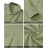 imageJVER Womens Oversized Button Down Shirts Casual Long Sleeve Lightweight Breathable Solid Cotton Blouse Office Dress ShirtAvocado Green
