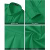 imageJVER Womens Oversized Button Down Shirts Casual Long Sleeve Lightweight Breathable Solid Cotton Blouse Office Dress ShirtDark Green