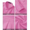 imageJVER Womens Oversized Button Down Shirts Casual Long Sleeve Lightweight Breathable Solid Cotton Blouse Office Dress ShirtHot Pink