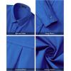 imageJVER Womens Oversized Button Down Shirts Casual Long Sleeve Lightweight Breathable Solid Cotton Blouse Office Dress ShirtIndigo Blue