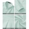 imageJVER Womens Oversized Button Down Shirts Casual Long Sleeve Lightweight Breathable Solid Cotton Blouse Office Dress ShirtLight Green