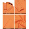 imageJVER Womens Oversized Button Down Shirts Casual Long Sleeve Lightweight Breathable Solid Cotton Blouse Office Dress ShirtOrange
