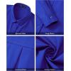 imageJVER Womens Oversized Button Down Shirts Casual Long Sleeve Lightweight Breathable Solid Cotton Blouse Office Dress ShirtRoyal Blue