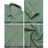 imageJVER Womens Oversized Button Down Shirts Casual Long Sleeve Lightweight Breathable Solid Cotton Blouse Office Dress ShirtSage Green
