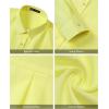 imageJVER Womens Oversized Button Down Shirts Casual Long Sleeve Lightweight Breathable Solid Cotton Blouse Office Dress ShirtYellow