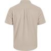 imageMens Linen Shirts Short Sleeve Button Down Shirt Casual Cuban Guayabera Lightweight Summer Beach Solid TopsLight Khaki