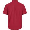 imageMens Linen Shirts Short Sleeve Button Down Shirt Casual Cuban Guayabera Lightweight Summer Beach Solid TopsRed