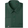 imageJVER Mens French Cuff Dress Shirts Regular Fit Long Sleeve Spread Collar Metal CufflinkArmy Green