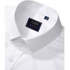 imageJVER Boys Long Sleeve Dress Shirts Solid Stretch WrinkleFree Shirt Kids Casual Button Down ShirtsAll White