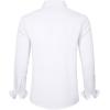 imageJVER Boys Long Sleeve Dress Shirts Solid Stretch WrinkleFree Shirt Kids Casual Button Down ShirtsAll White