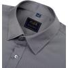 imageJVER Boys Long Sleeve Dress Shirts Solid Stretch WrinkleFree Shirt Kids Casual Button Down ShirtsGrey