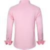 imageJVER Boys Long Sleeve Dress Shirts Solid Stretch WrinkleFree Shirt Kids Casual Button Down ShirtsPink