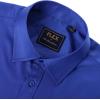 imageJVER Boys Long Sleeve Dress Shirts Solid Stretch WrinkleFree Shirt Kids Casual Button Down ShirtsRoyal Blue