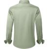 imageJVER Boys Long Sleeve Dress Shirts Solid Stretch WrinkleFree Shirt Kids Casual Button Down ShirtsSage Green