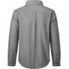 imageJVER Boys Long Sleeve Oxford Dress Shirts Solid Casual Button Down Collar Shirt Kids Formal Uniform TopsGrey