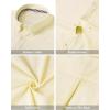 imageJVER Boys Long Sleeve Oxford Dress Shirts Solid Casual Button Down Collar Shirt Kids Formal Uniform TopsYellow