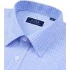 imageJVER Dress Shirts for Men Cotton Long Sleeve Button Down Shirt Business Casual Classic Plaid Tops with PocketA Light Blue Gingham