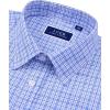 imageJVER Dress Shirts for Men Cotton Long Sleeve Button Down Shirt Business Casual Classic Plaid Tops with PocketBlue Gingham
