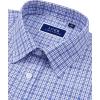 imageJVER Dress Shirts for Men Cotton Long Sleeve Button Down Shirt Business Casual Classic Plaid Tops with PocketBlue Grey Gingham