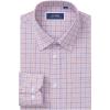 imageJVER Dress Shirts for Men Cotton Long Sleeve Button Down Shirt Business Casual Classic Plaid Tops with PocketBlue Orange Plaid