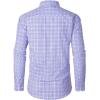 imageJVER Dress Shirts for Men Cotton Long Sleeve Button Down Shirt Business Casual Classic Plaid Tops with PocketBlue Red Gingham