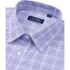 imageJVER Dress Shirts for Men Cotton Long Sleeve Button Down Shirt Business Casual Classic Plaid Tops with PocketBlue Red Gingham