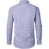 imageJVER Dress Shirts for Men Cotton Long Sleeve Button Down Shirt Business Casual Classic Plaid Tops with PocketBlue Red Plaid