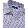 imageJVER Dress Shirts for Men Cotton Long Sleeve Button Down Shirt Business Casual Classic Plaid Tops with PocketBlue Red Plaid